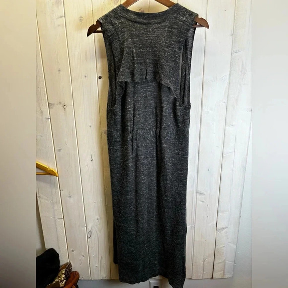 Free People Duster Vest Cardigan XS Boho Top Cami Grey - Picture 6 of 6